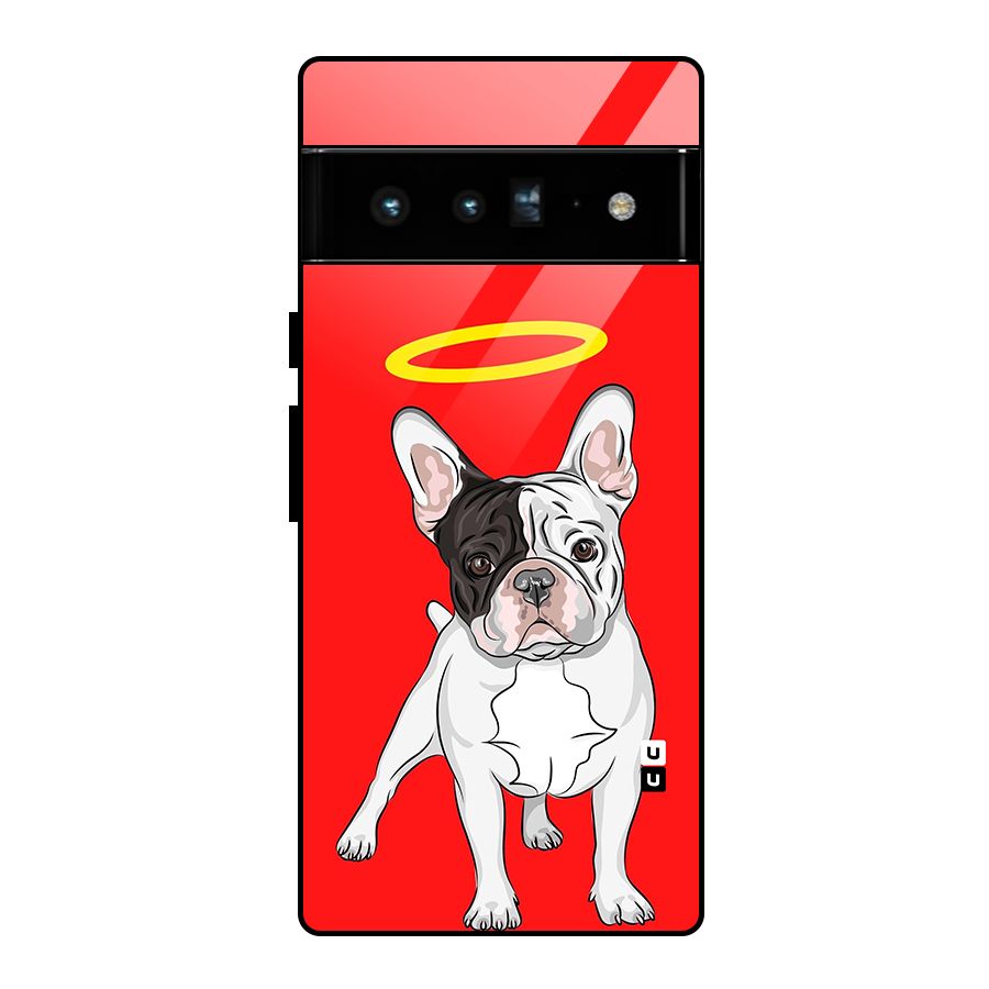 French Cute Angel Doggo Glass Back Case for Google Pixel 6 Pro