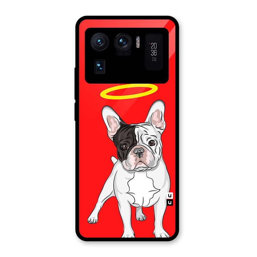 French Cute Angel Doggo Glass Back Case for Mi 11 Ultra