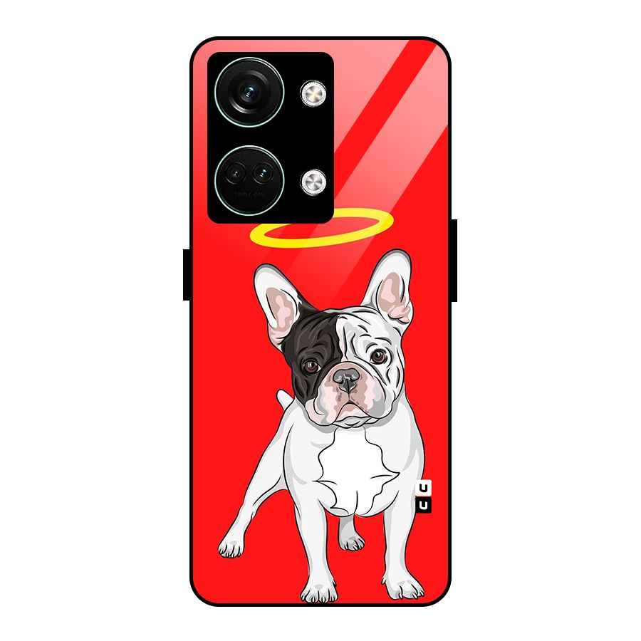 French Cute Angel Doggo Glass Back Case for Oneplus Nord 3