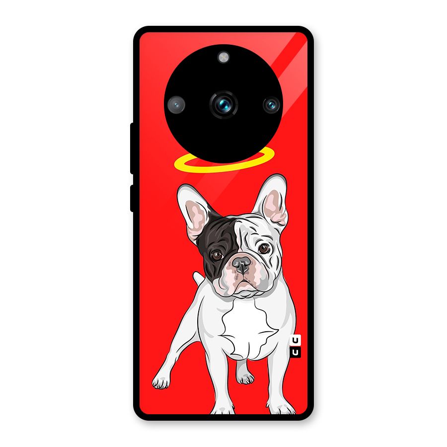 French Cute Angel Doggo Glass Back Case for Realme 11 Pro Plus