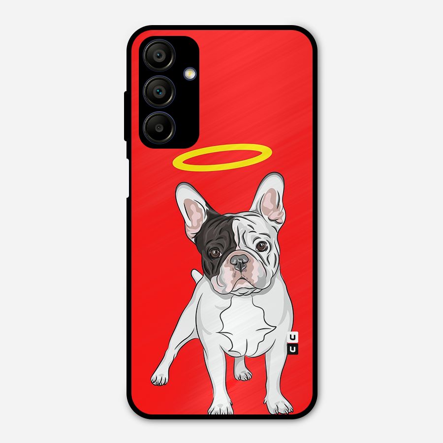 French Cute Angel Doggo Metal Back Case for Galaxy A15 5G