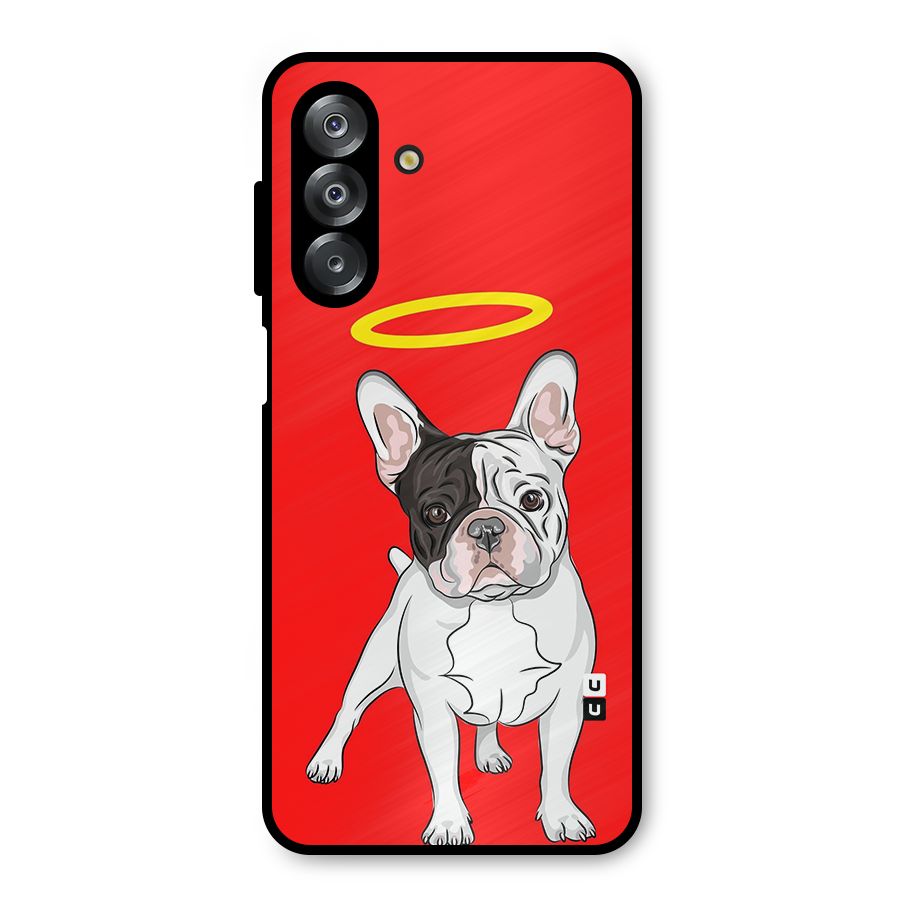 French Cute Angel Doggo Metal Back Case for Galaxy A26