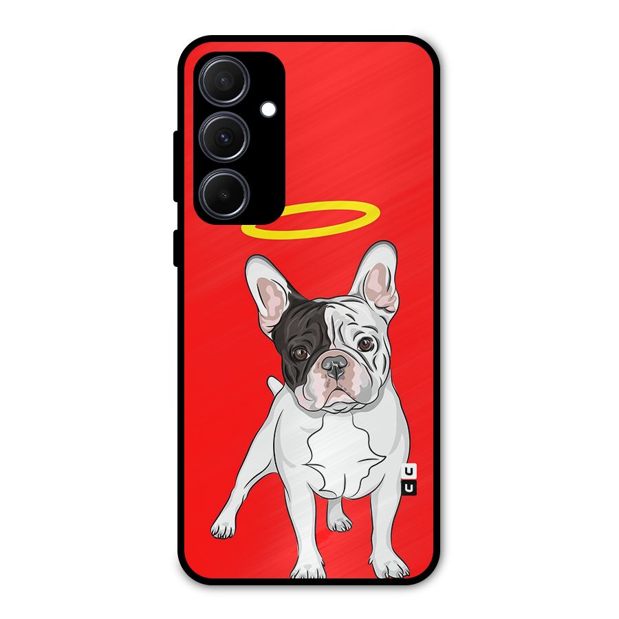 French Cute Angel Doggo Metal Back Case for Galaxy A35