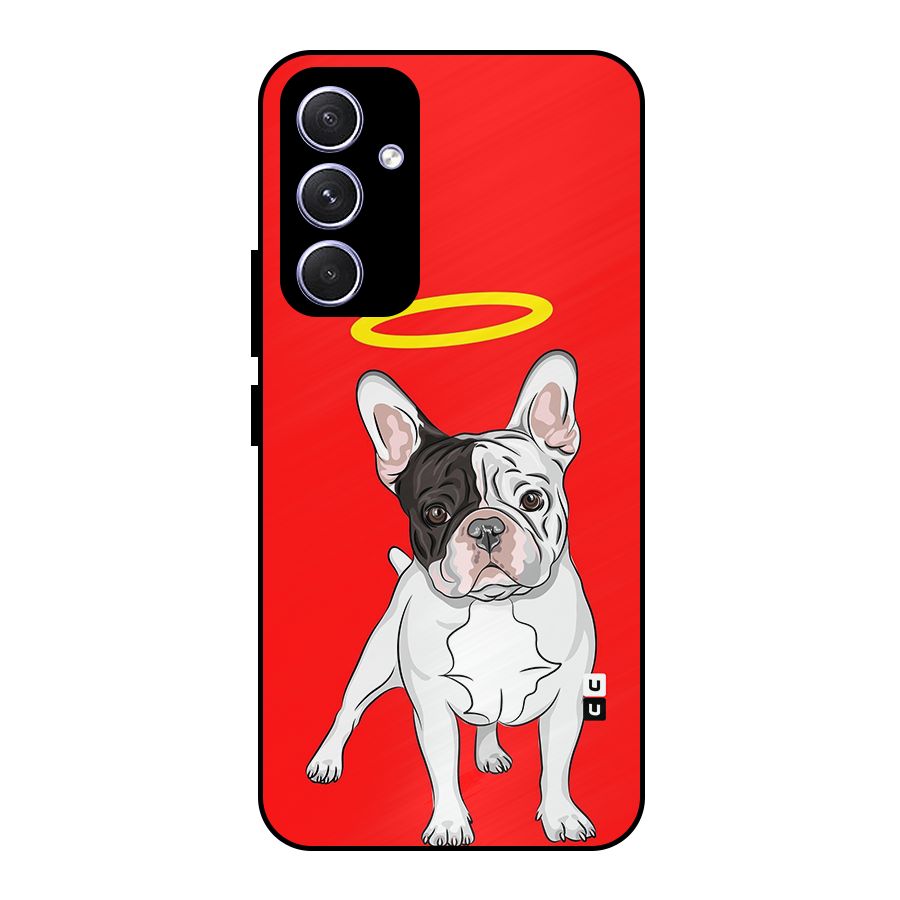 French Cute Angel Doggo Metal Back Case for Galaxy A54