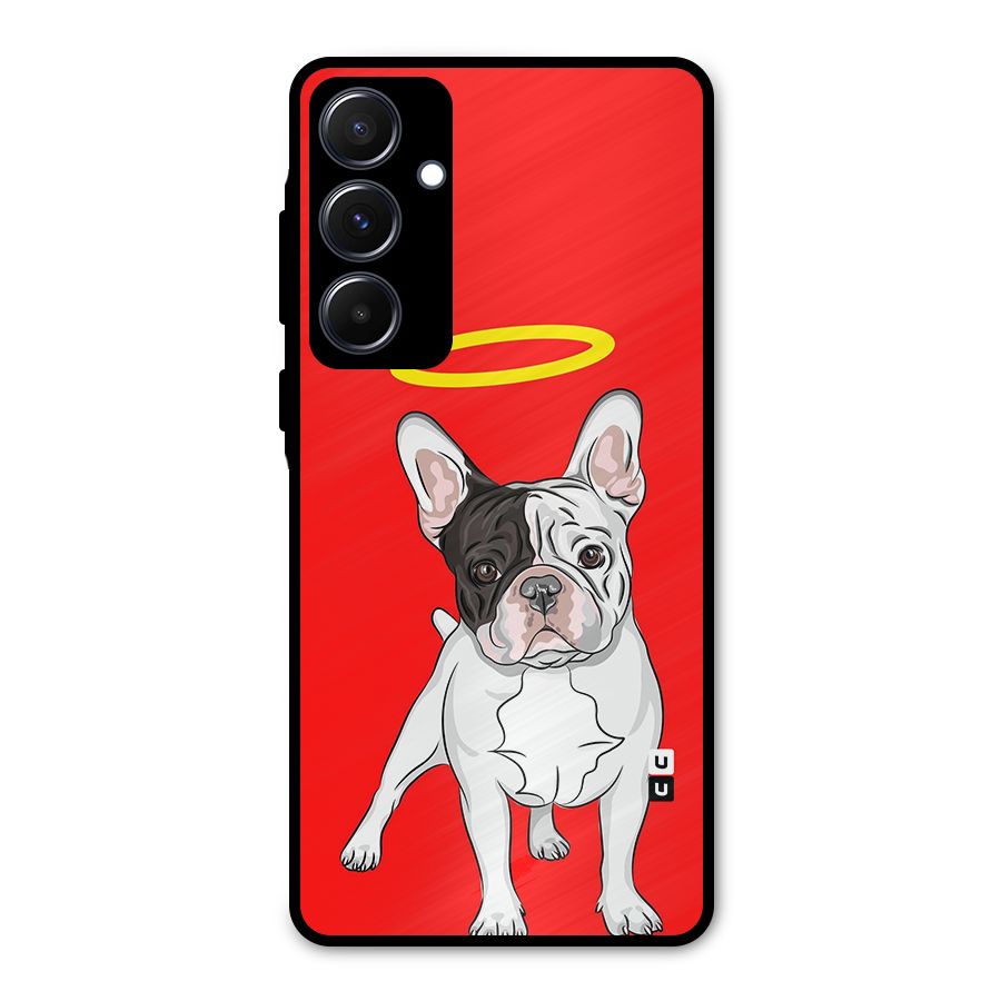 French Cute Angel Doggo Metal Back Case for Galaxy A55