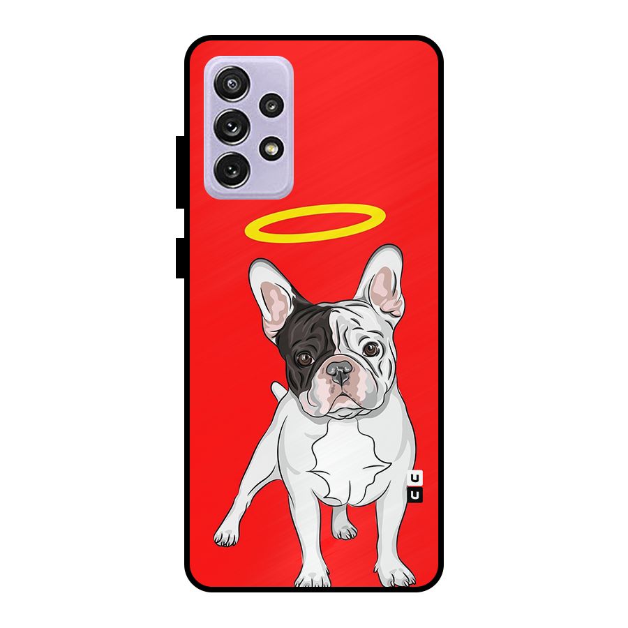 French Cute Angel Doggo Metal Back Case for Galaxy A72