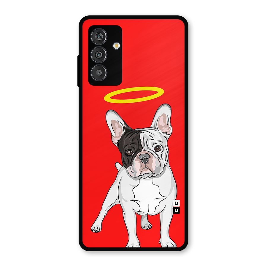 French Cute Angel Doggo Metal Back Case for Galaxy F13