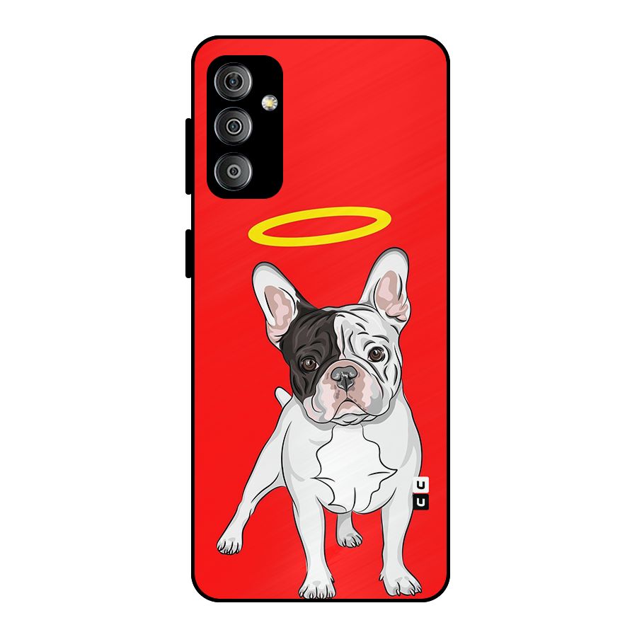 French Cute Angel Doggo Metal Back Case for Galaxy F23