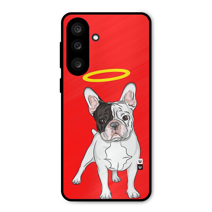 French Cute Angel Doggo Metal Back Case for Galaxy F56