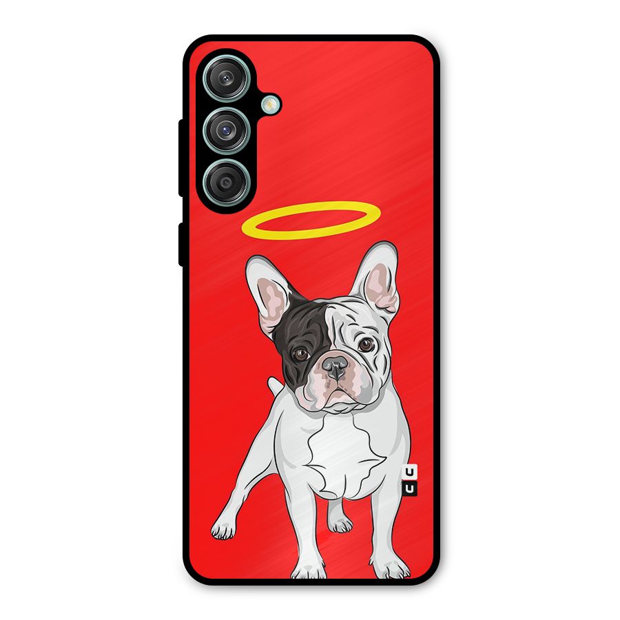 French Cute Angel Doggo Metal Back Case for Galaxy M55 5G