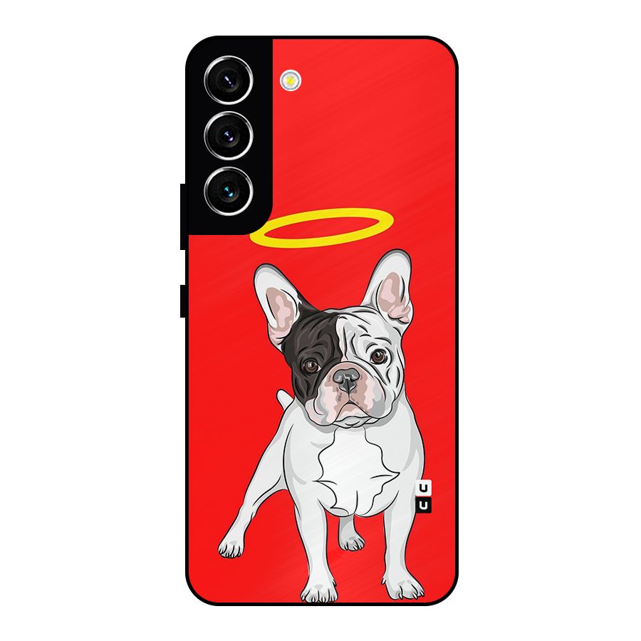French Cute Angel Doggo Metal Back Case for Galaxy S22 5G