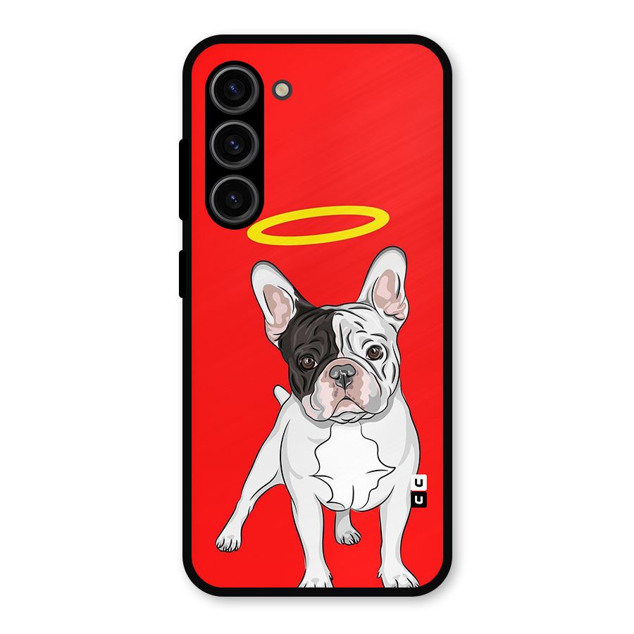 French Cute Angel Doggo Metal Back Case for Galaxy S23