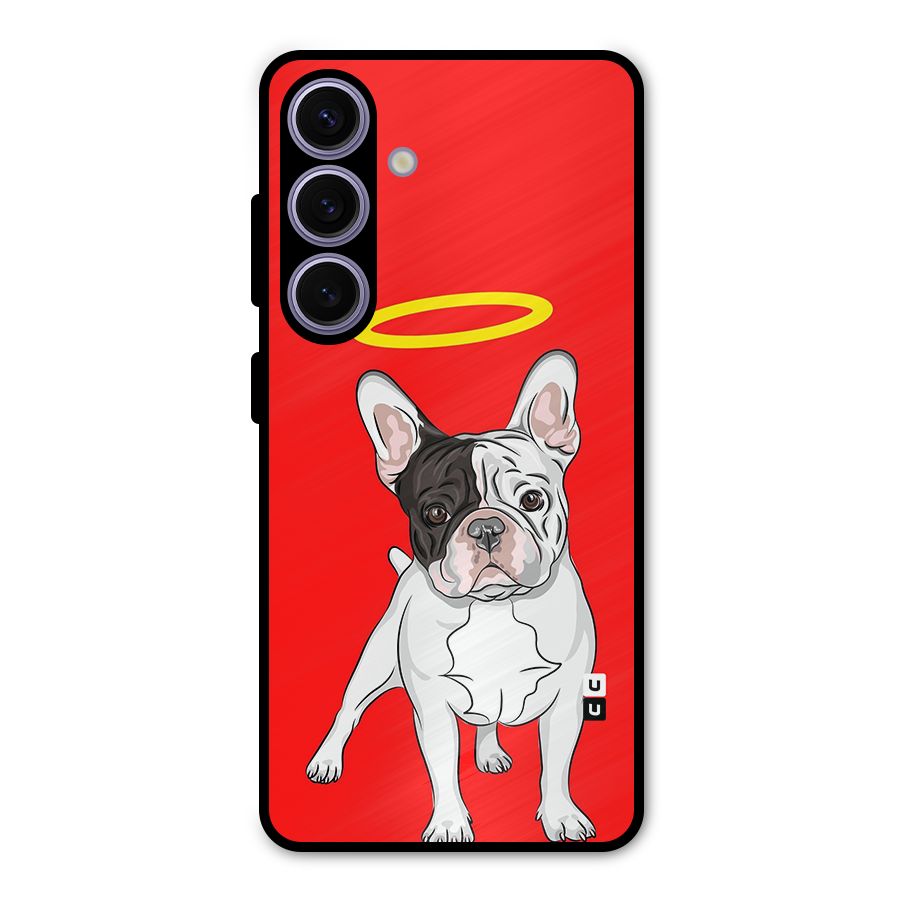 French Cute Angel Doggo Metal Back Case for Galaxy S24