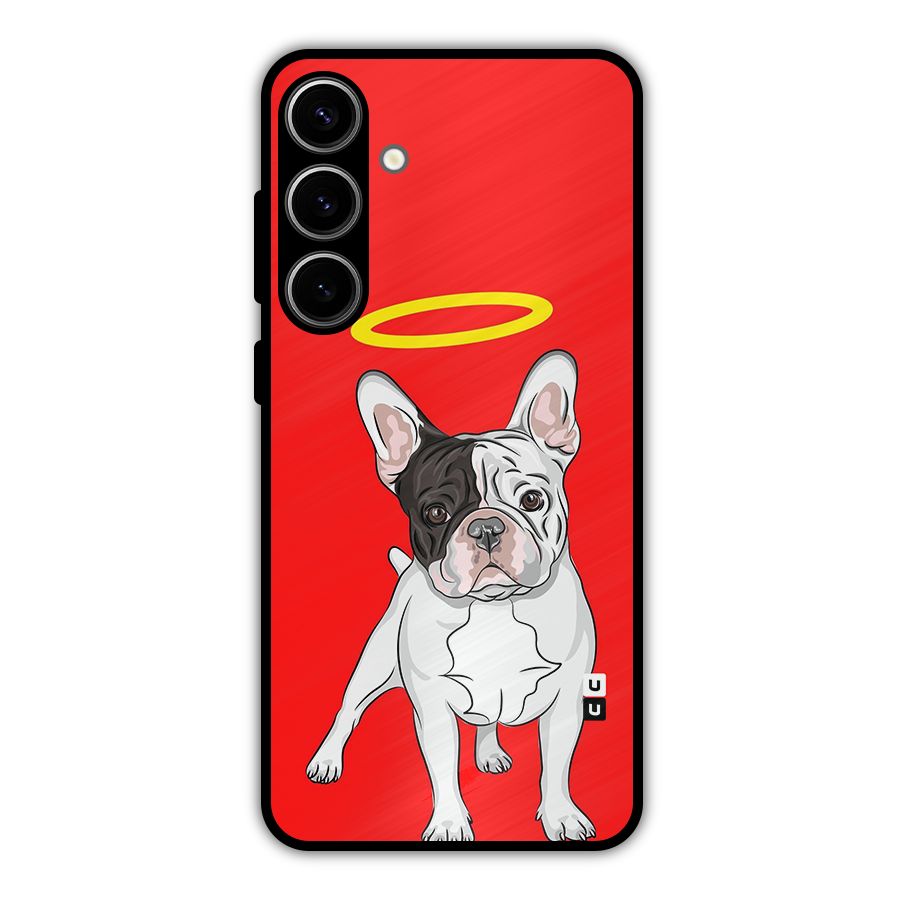 French Cute Angel Doggo Metal Back Case for Galaxy S24 Plus