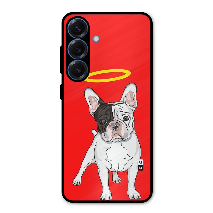 French Cute Angel Doggo Metal Back Case for Galaxy S25