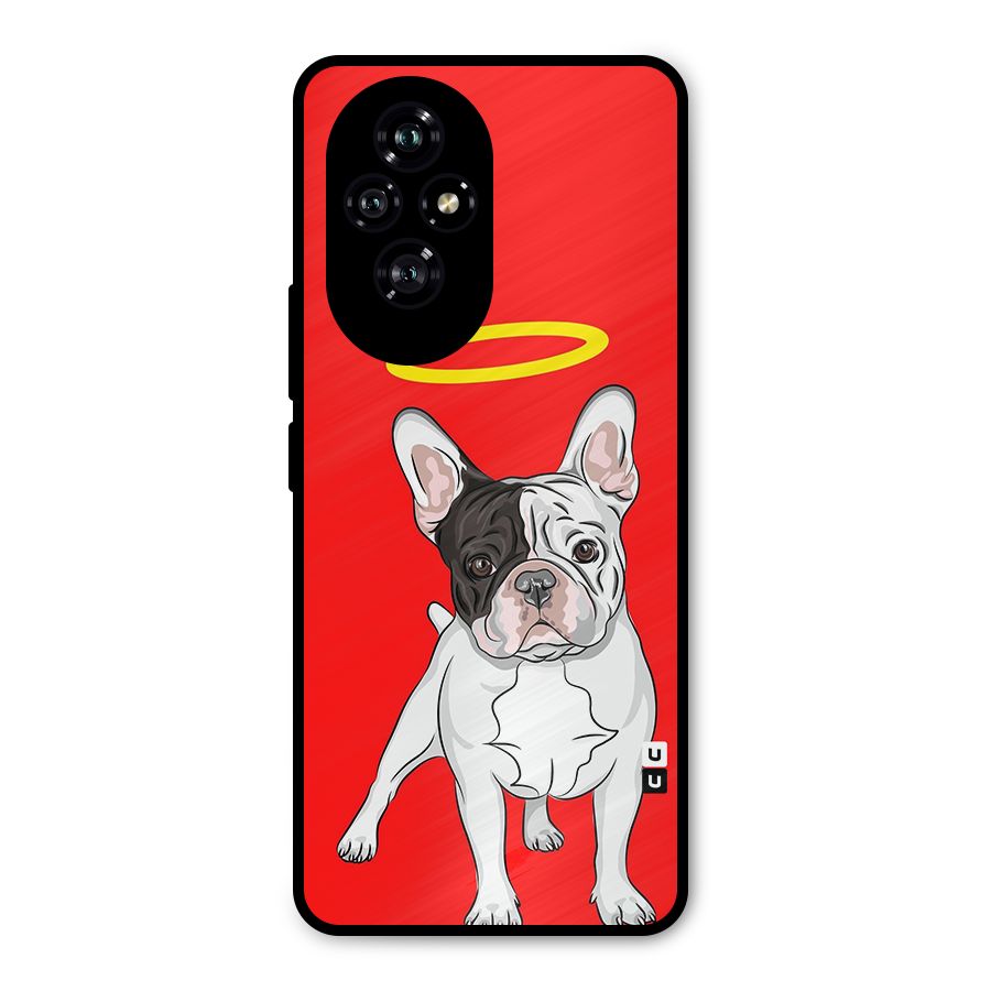 French Cute Angel Doggo Metal Back Case for Honor 200