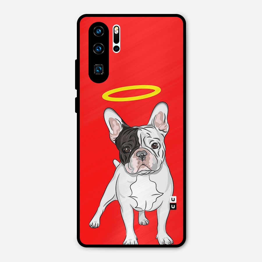 French Cute Angel Doggo Metal Back Case for Huawei P30 Pro