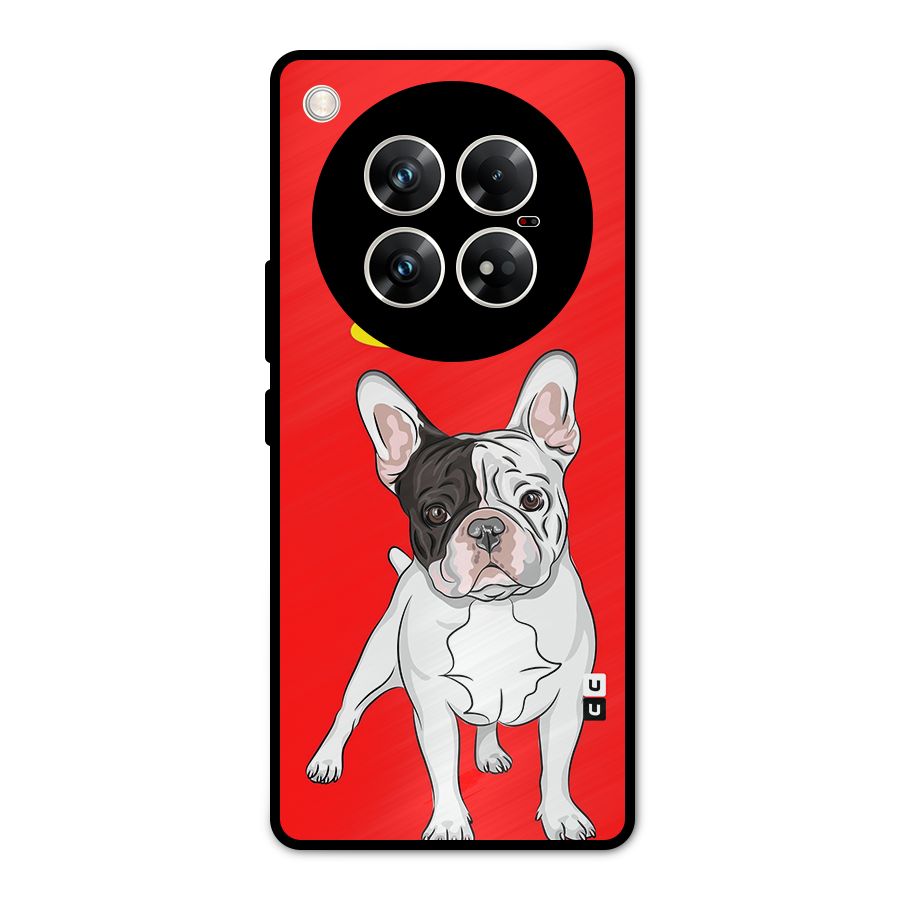 French Cute Angel Doggo Metal Back Case for Infinix Zero 40 5G