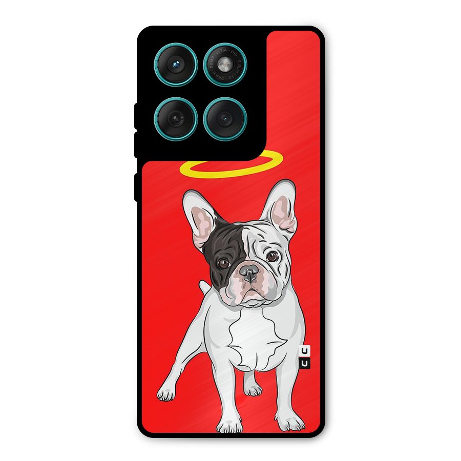 French Cute Angel Doggo Metal Back Case for Motorola Edge 60