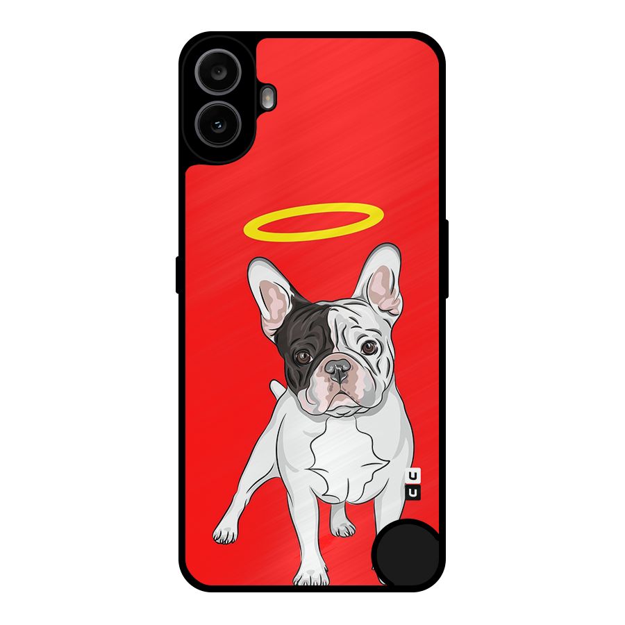 French Cute Angel Doggo Metal Back Case for Nothing CMF Phone 1