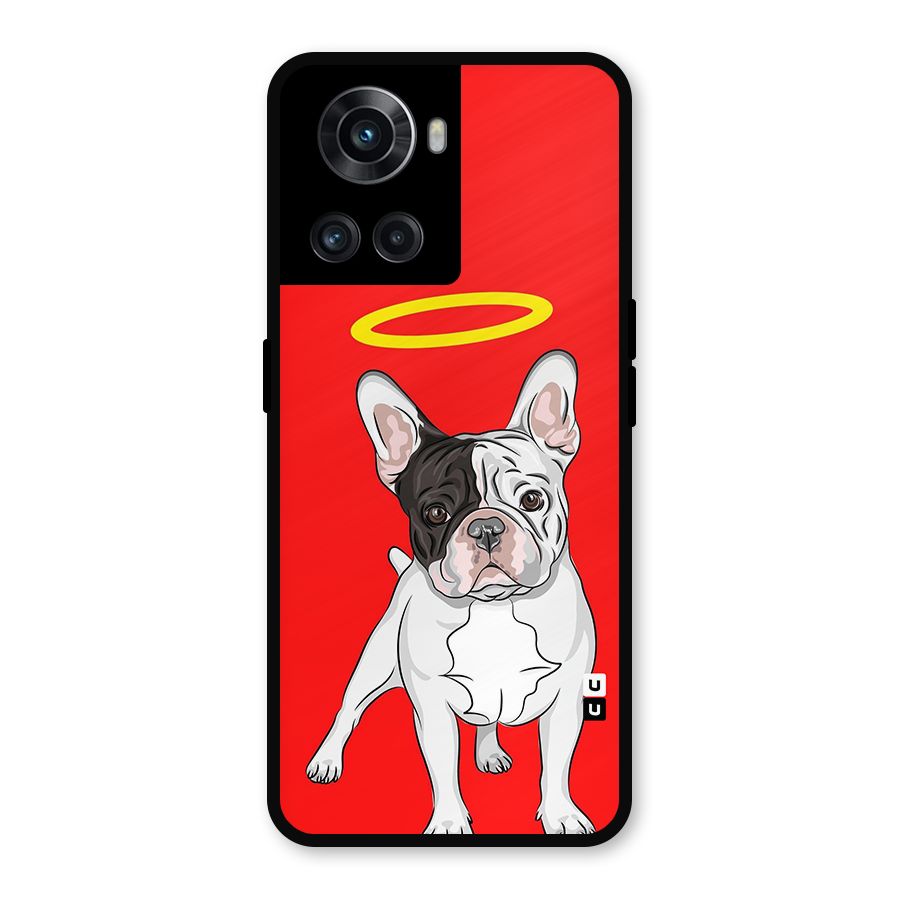 French Cute Angel Doggo Metal Back Case for OnePlus 10R