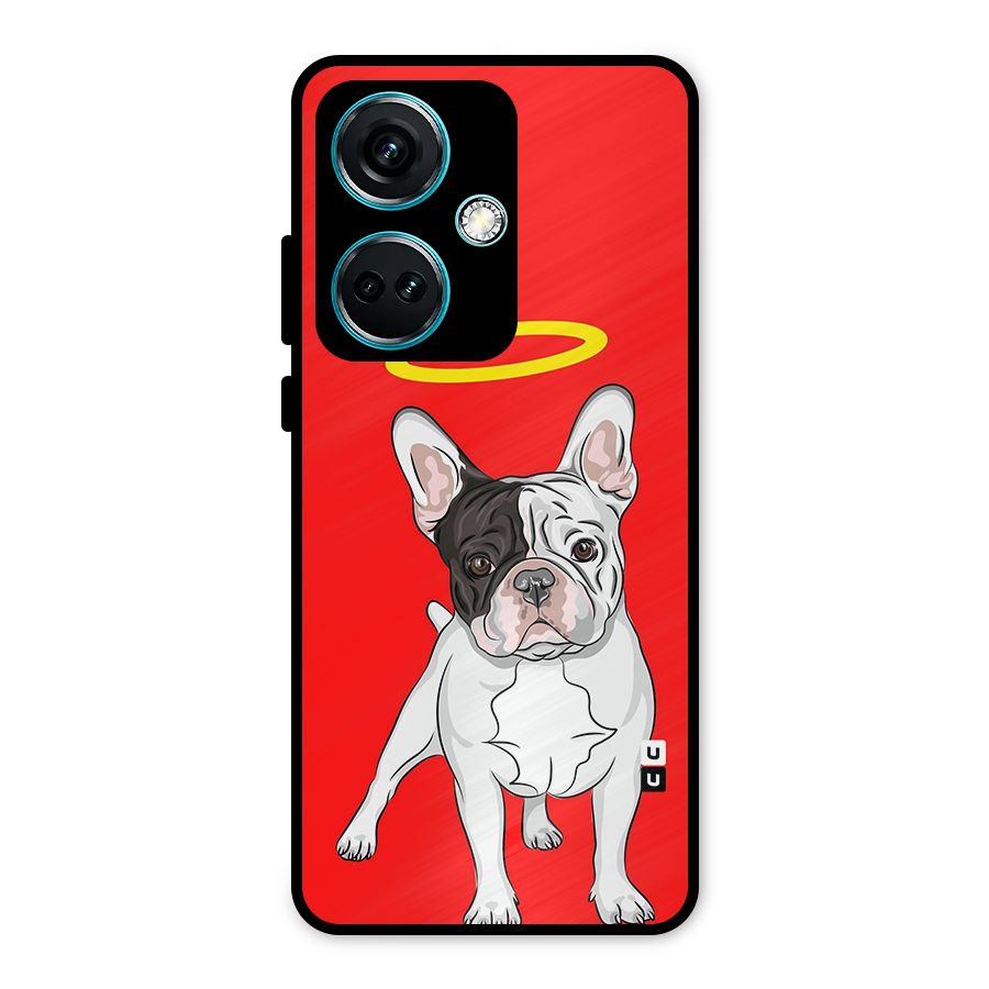 French Cute Angel Doggo Metal Back Case for OnePlus Nord CE 3 5G