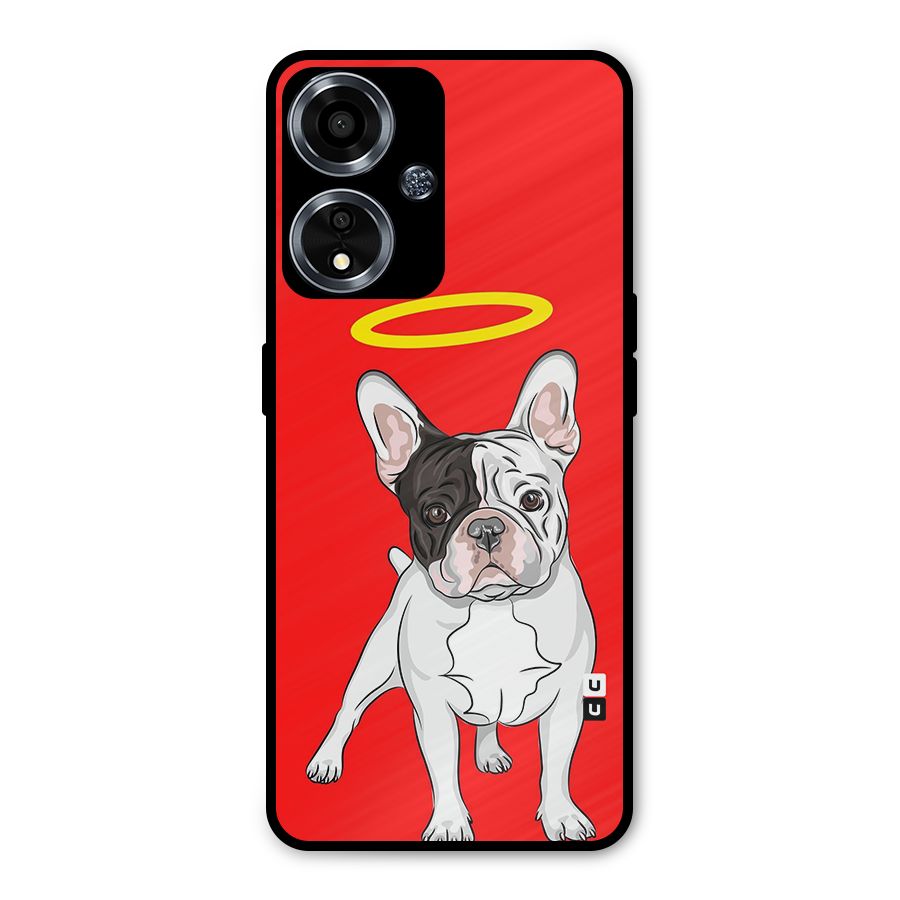 French Cute Angel Doggo Metal Back Case for Oppo A59