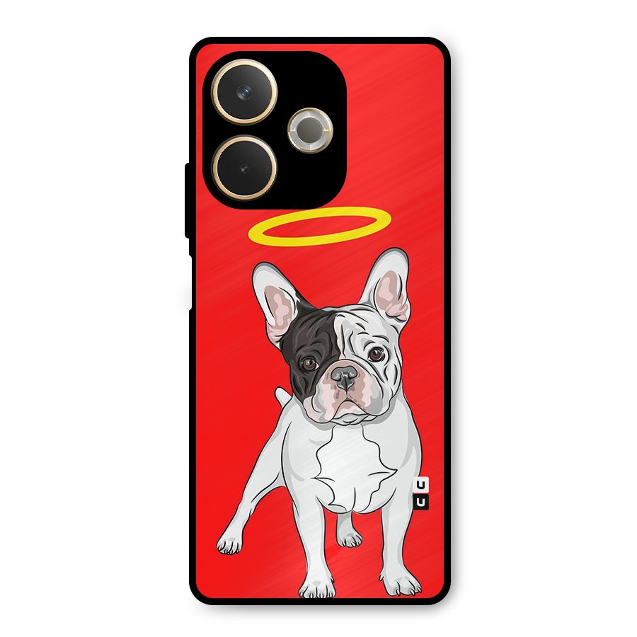 French Cute Angel Doggo Metal Back Case for Oppo A5 Pro