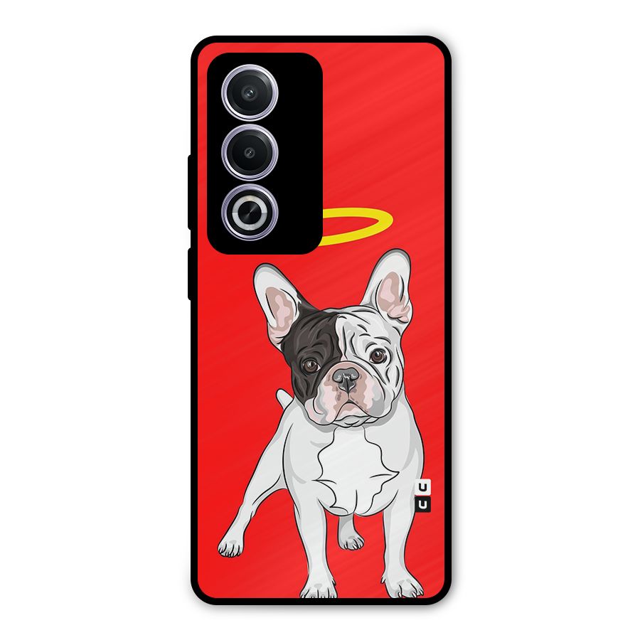 French Cute Angel Doggo Metal Back Case for Oppo K12x