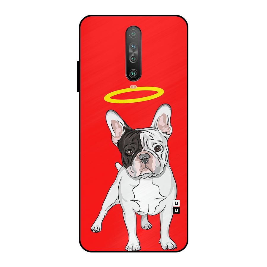 French Cute Angel Doggo Metal Back Case for Poco X2