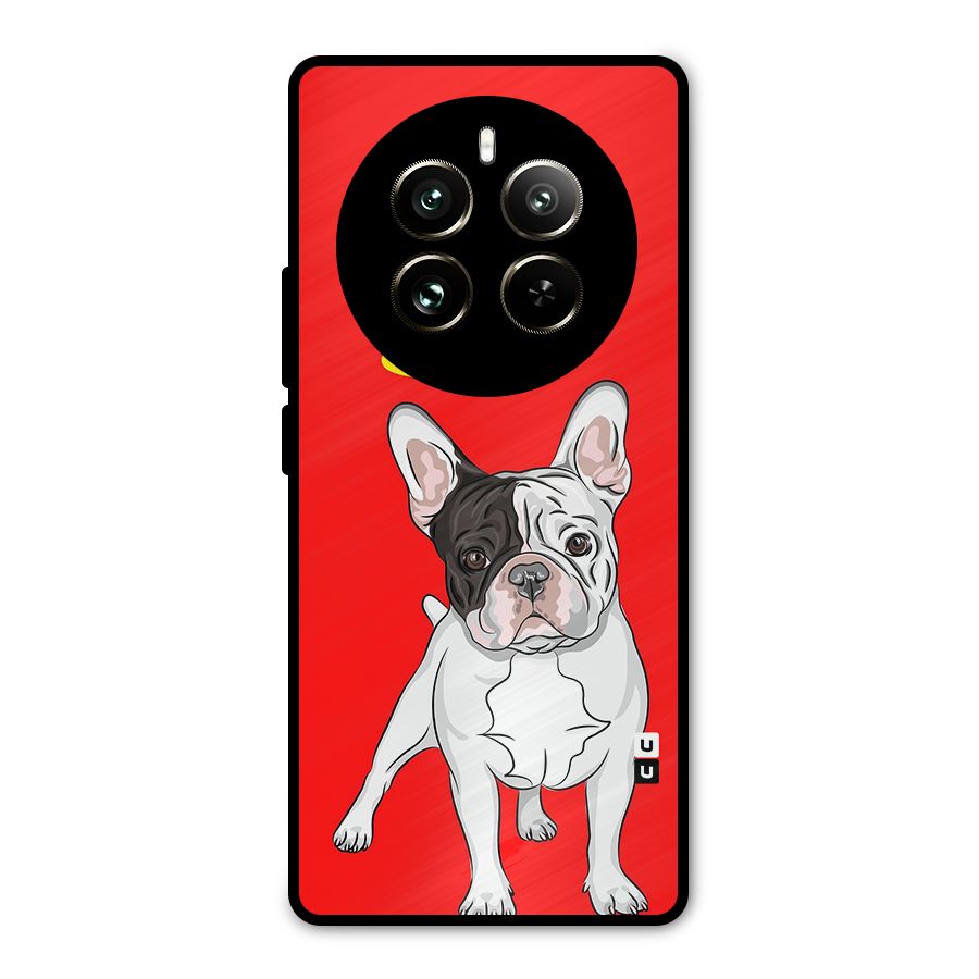 French Cute Angel Doggo Metal Back Case for Realme 12 Pro