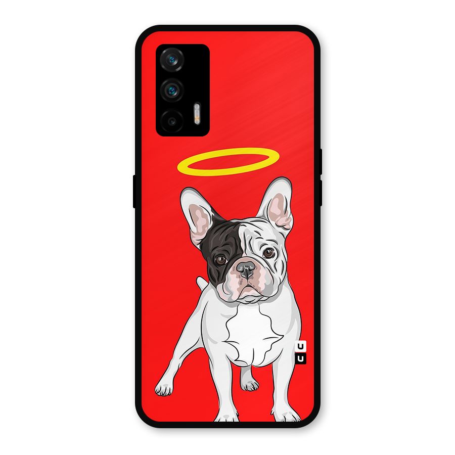 French Cute Angel Doggo Metal Back Case for Realme GT 5G
