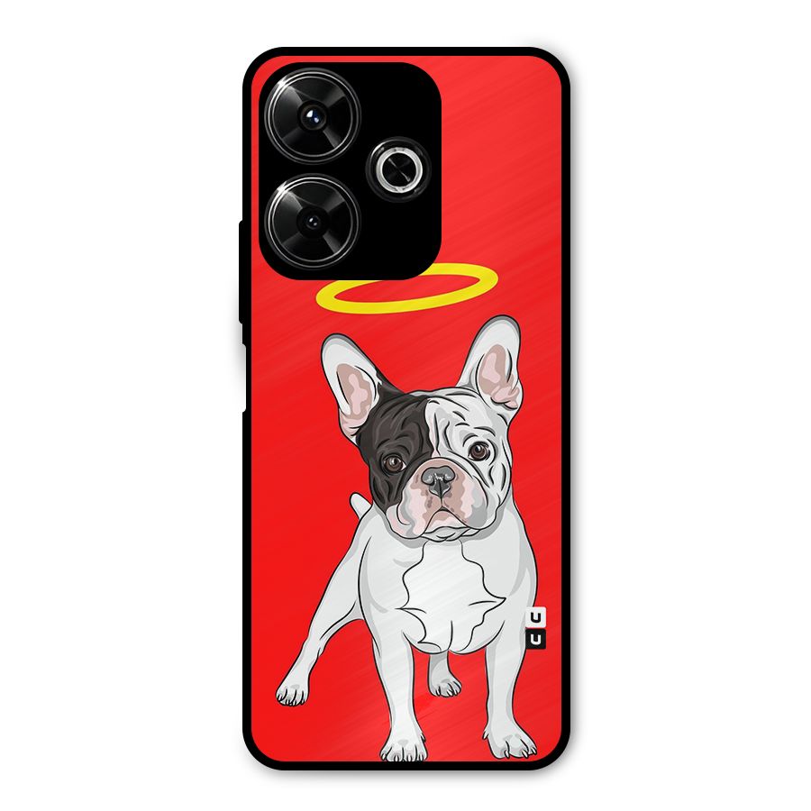 French Cute Angel Doggo Metal Back Case for Redmi 13 5G