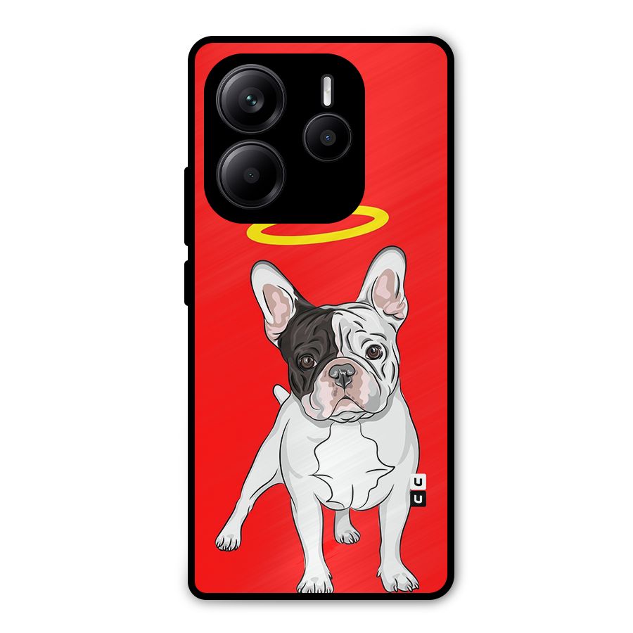 French Cute Angel Doggo Metal Back Case for Redmi Note 14 5G