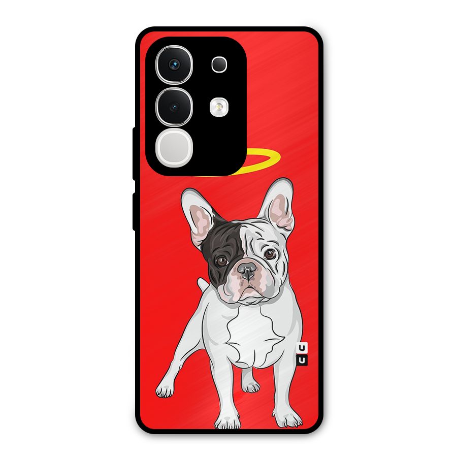French Cute Angel Doggo Metal Back Case for Vivo T4x