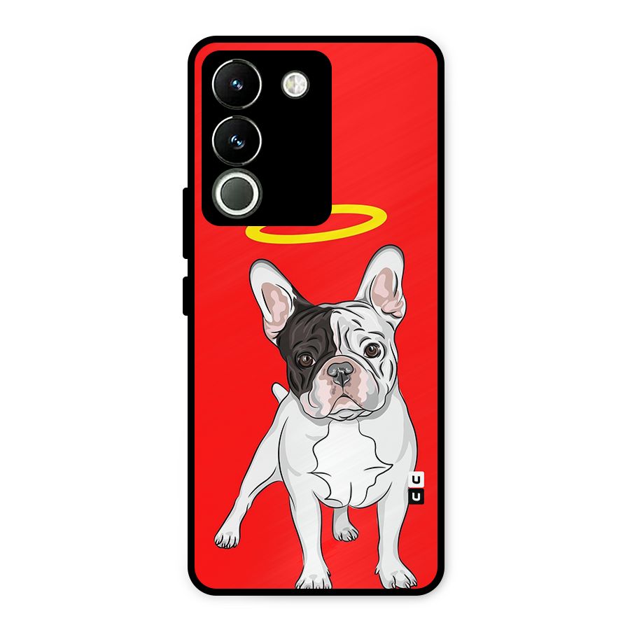 French Cute Angel Doggo Metal Back Case for Vivo Y200