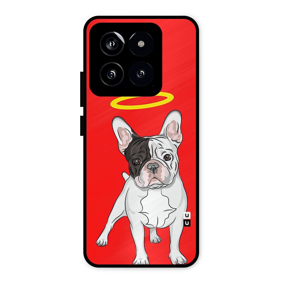 French Cute Angel Doggo Metal Back Case for Xiaomi 14