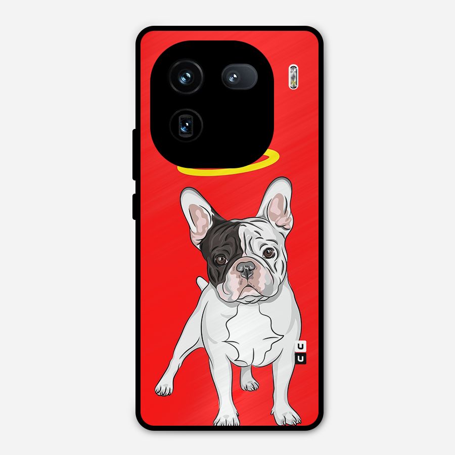 French Cute Angel Doggo Metal Back Case for iQOO 12