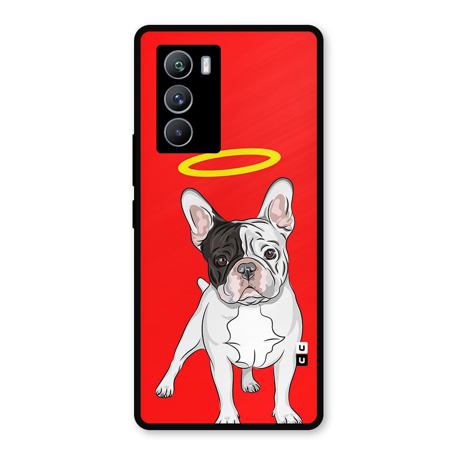 French Cute Angel Doggo Metal Back Case for iQOO 9 SE