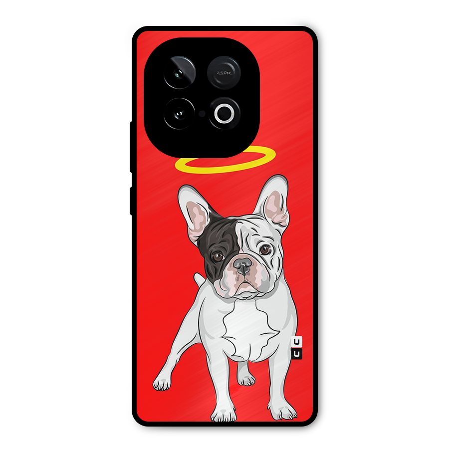 French Cute Angel Doggo Metal Back Case for iQOO Neo 10