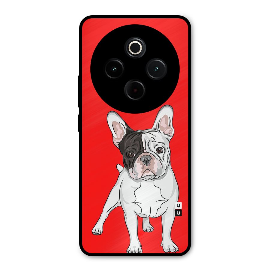 French Cute Angel Doggo Metal Back Case for iQOO Z10