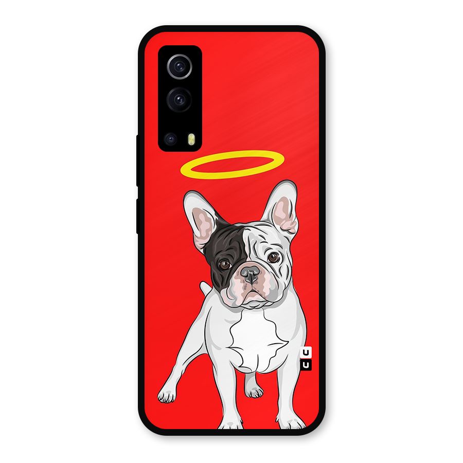 French Cute Angel Doggo Metal Back Case for iQOO Z3