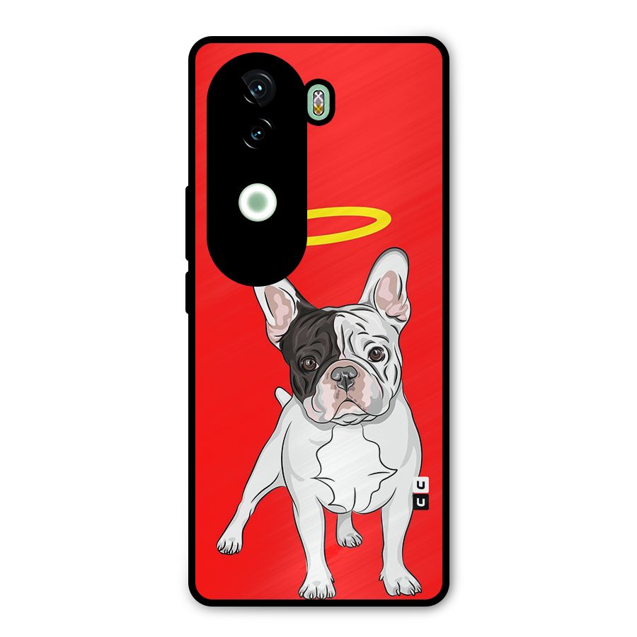 French Cute Angel Doggo Metal Back Case for iQOO Z9s