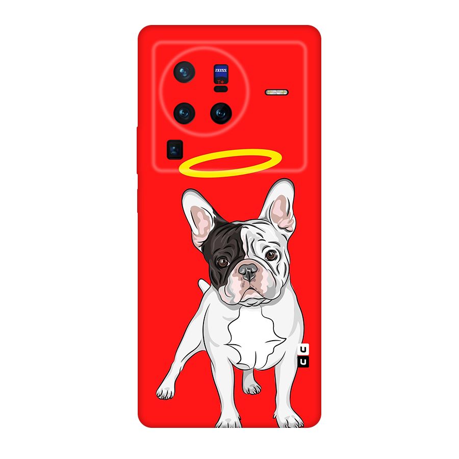 French Cute Angel Doggo Original Polycarbonate Back Case for Vivo X80