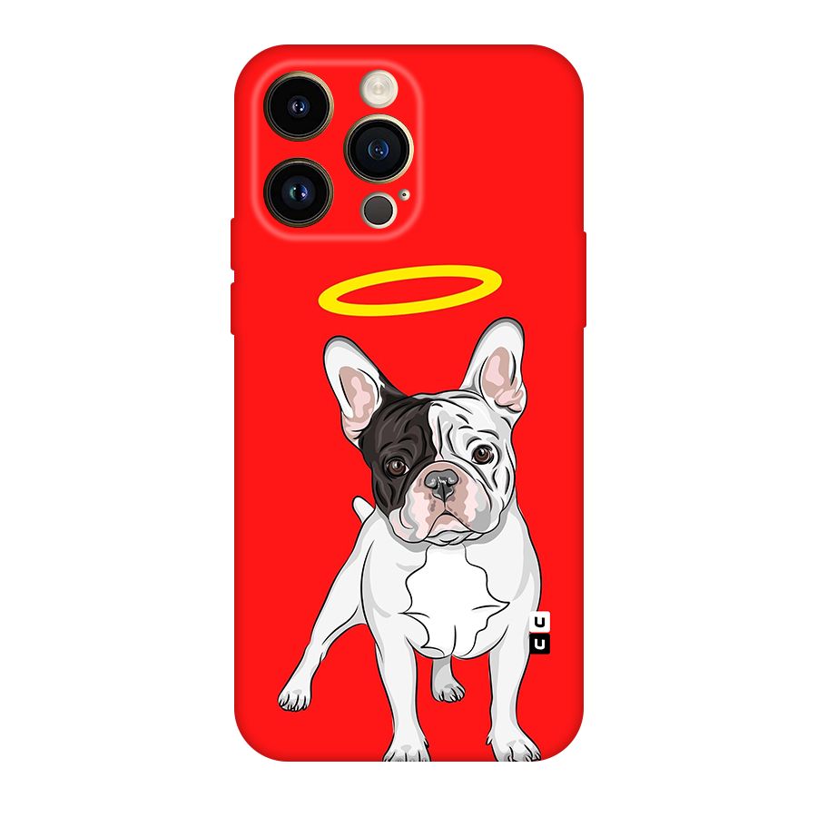 French Cute Angel Doggo Original Polycarbonate Back Case for iPhone 14 Pro Max