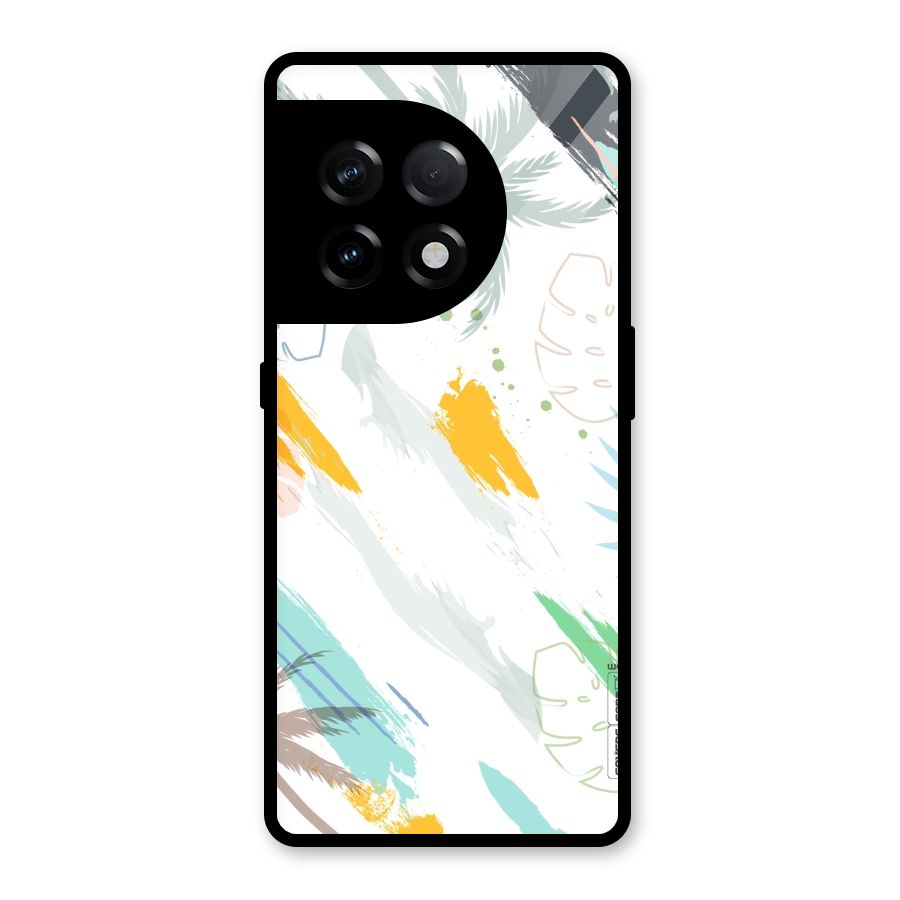 Fresh Colors Splash Glass Back Case for OnePlus 11R