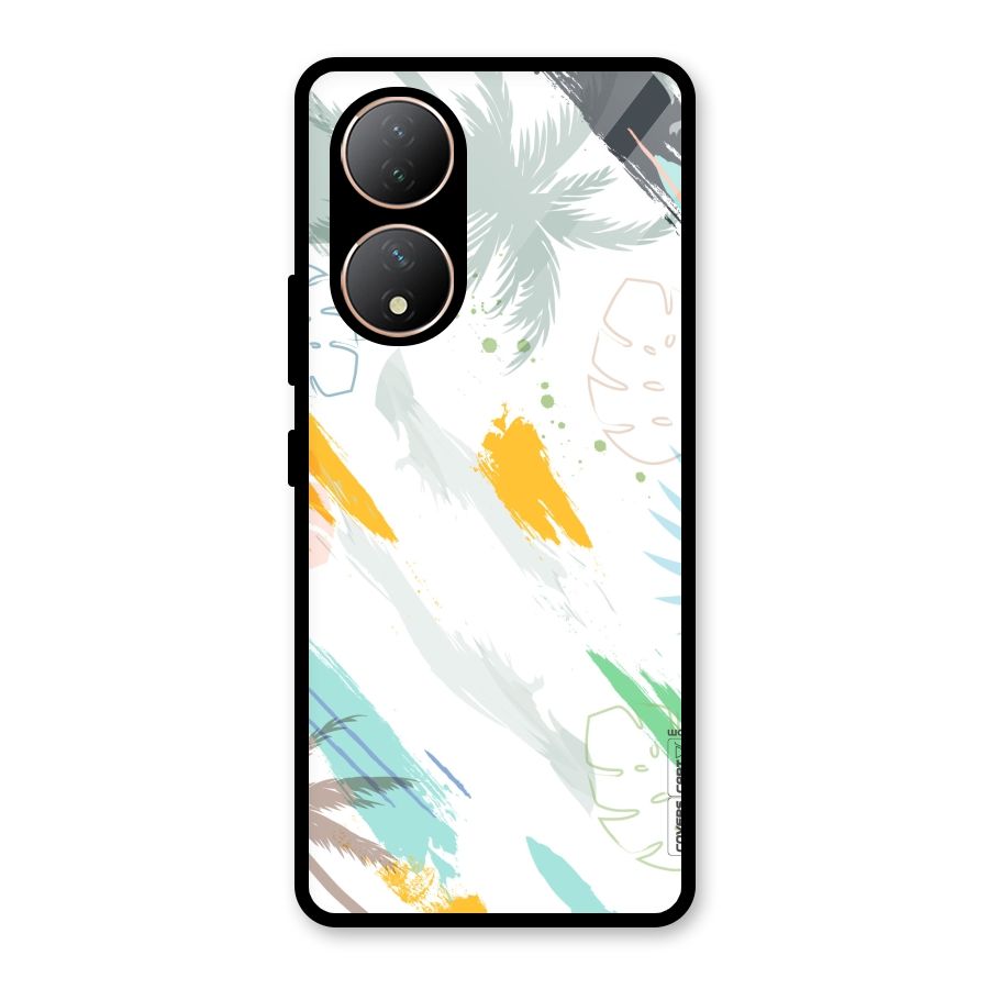 Fresh Colors Splash Glass Back Case for Vivo Y100A
