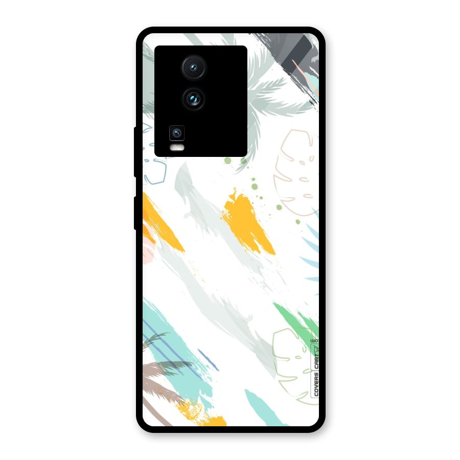 Fresh Colors Splash Glass Back Case for Vivo iQOO Neo 7 Pro