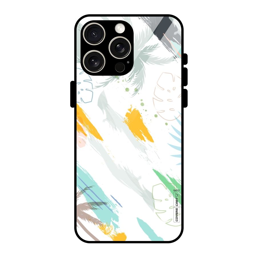 Fresh Colors Splash Glass Back Case for iPhone 15 Pro Max