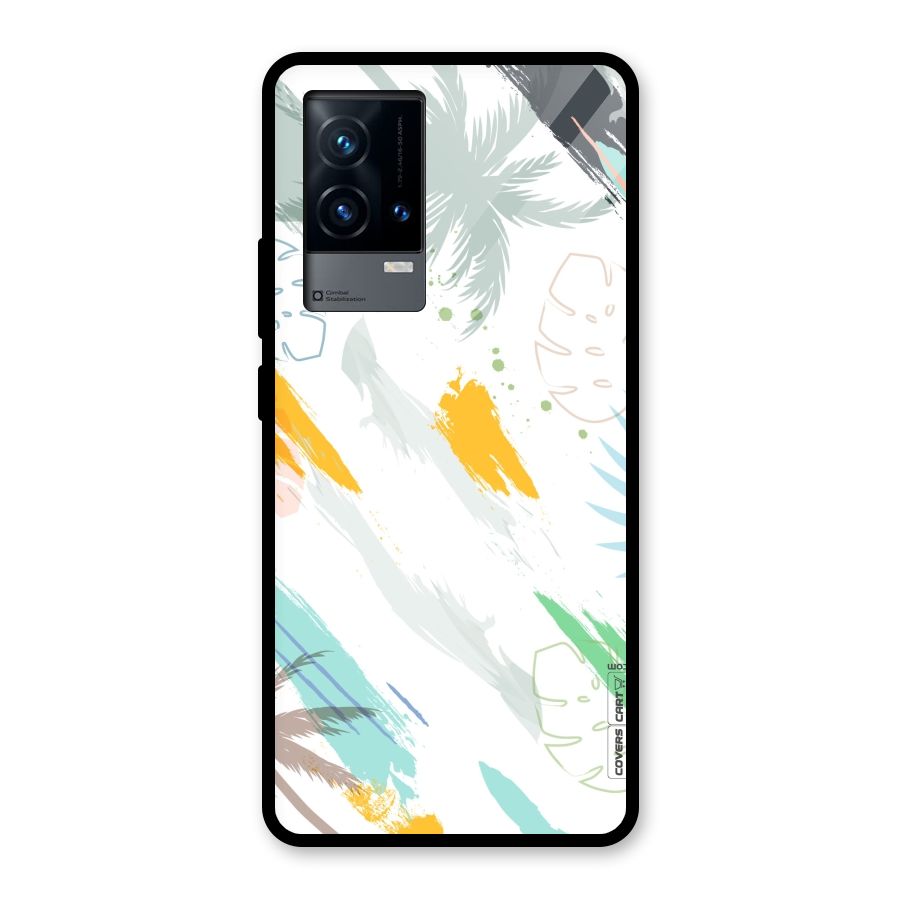 Fresh Colors Splash Glass Back Case for iQOO 9 5G